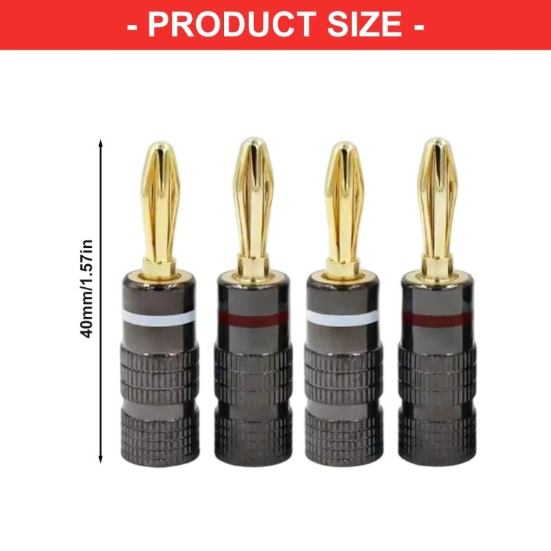 4mm Banana Socket Connector Gold Plated with Screw Lock Binding Post Speaker for Home Electronics Laboratory