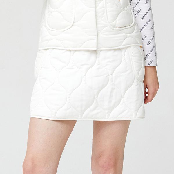 HENRY STUART Women'S Quilted Padded Skirt Ivory