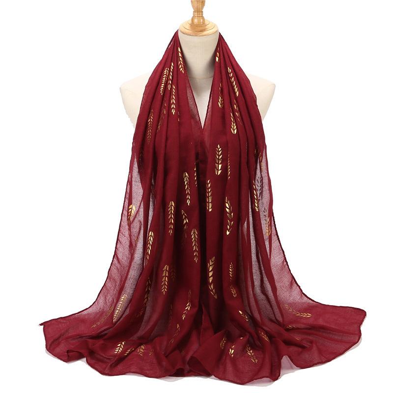 New  Summer Elegant Women Silk Scarf Beach Wrap Shawl Sparkly Gold Print Sunscreen Bandana Hijab Mujer Scarve Pareo Foulard