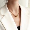 Brand French-Style Titanium Steel Drip Oil Clavicle Necklace, Hip Hop Inspired, P1010