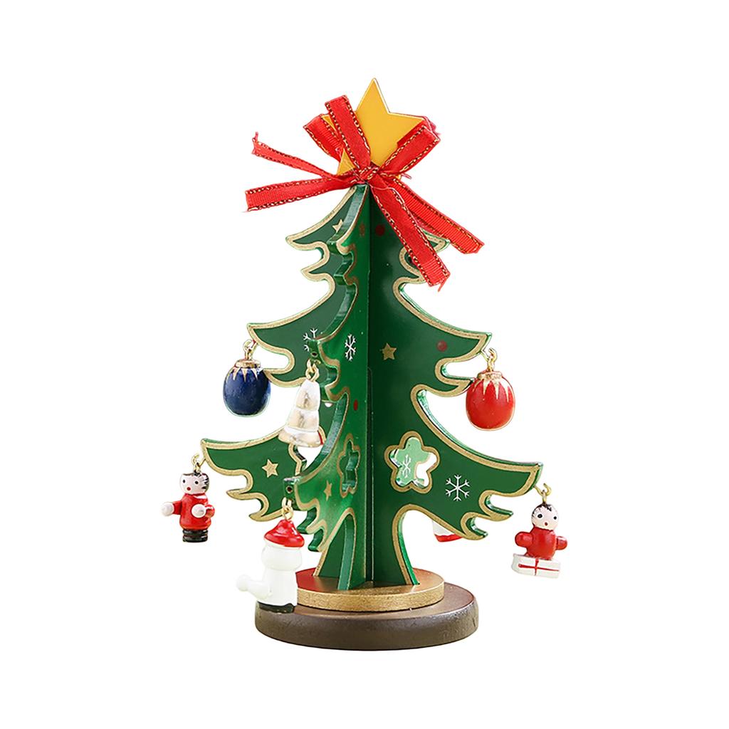 Weihnachtsdekorationen, Miniaturbäume, DIY 3D Szenenarrangement, Tischschmuck