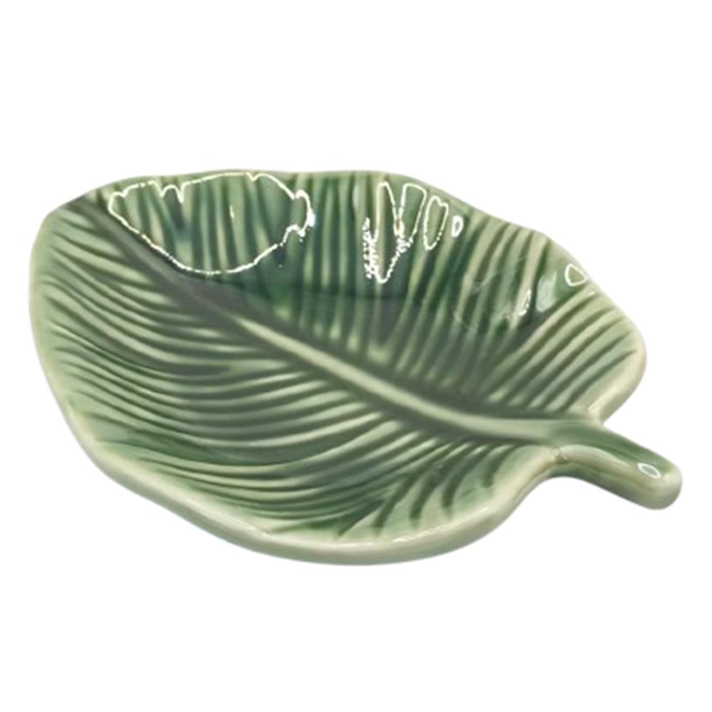 Nordic Style Ceramic Leaf Jewelry Dish INS Jewelry Display Tray Ring Storage Tray  Dresser Tabletop