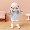 OB11 Puppenkleidung Niedliches Bären-Hasen-Set Kragen Kurzarm-Shorts Mantel für Obitsu11, GSC, YMY, 1/12bjd Kleidung Zubehör