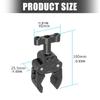 Aluminum Super Crabbing Clamp with 1/4inch 3/8inch Screw Threaded for Photography Accessories Equipment Mounting