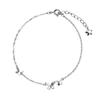 Sterling Butterfly Foot Chain With Zircon Crystals Tassel Boho Chic Womens Anklet Jewelry