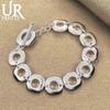 925 Sterling Silver Classic Square Chain Fashion Wedding Jewelry