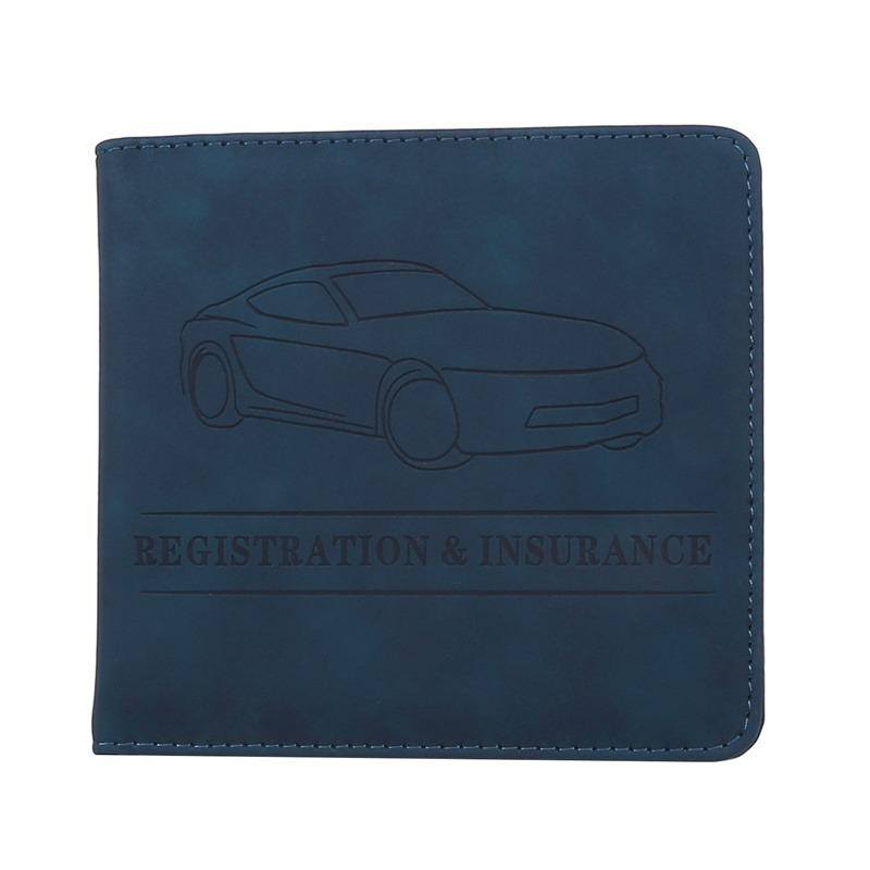 Leather Car Document Holder Organizer For Registration License Insurance Cards Vehicle Glove Box Storage Case