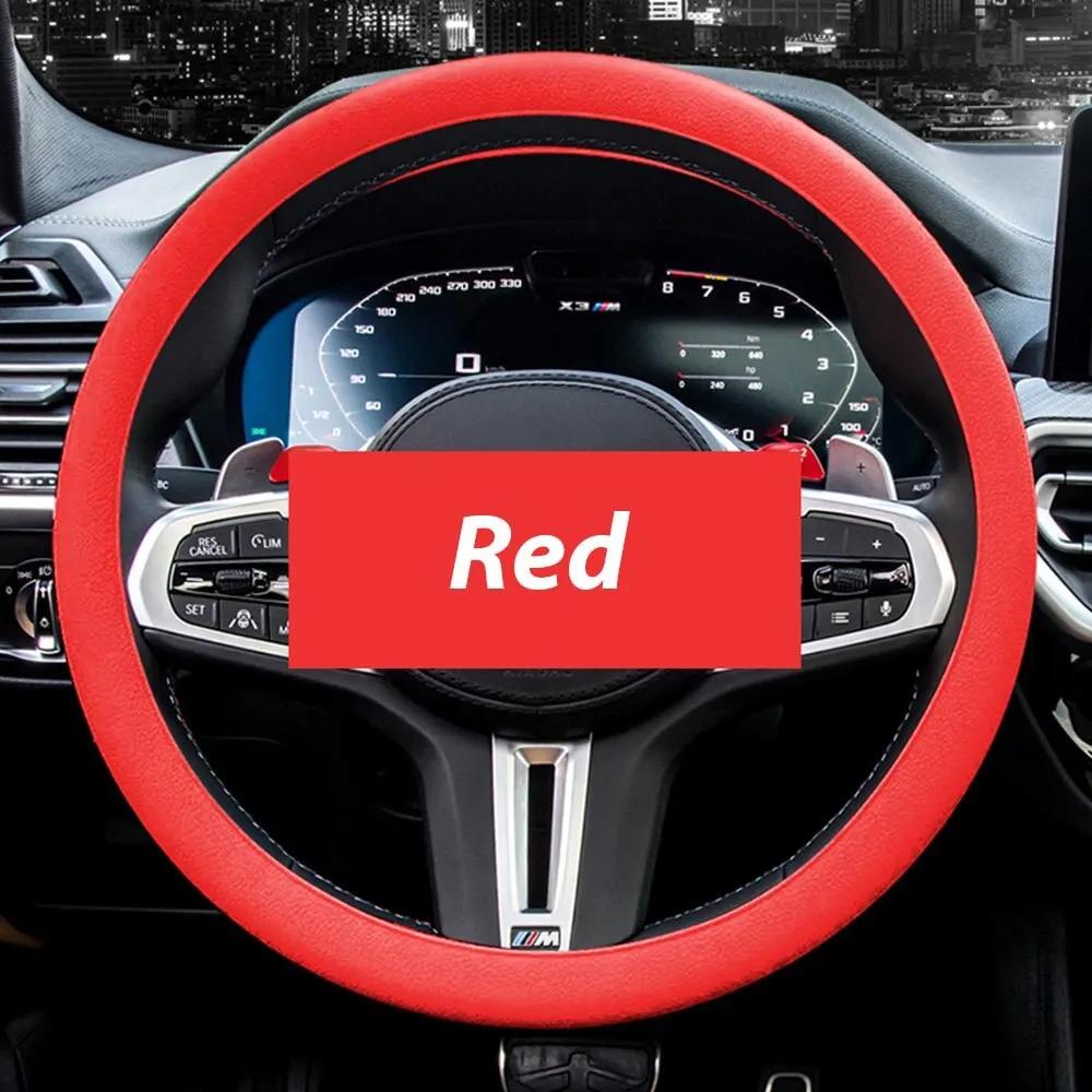 Uniwersalny Samochodowy Silikonowy Pokrowiec na Kierownicę Elastyczny Antypoślizgowy Miękki Wielokolorowy Dekoracja Samochodowa Wewnętrzne Pokrowce Akcesoria