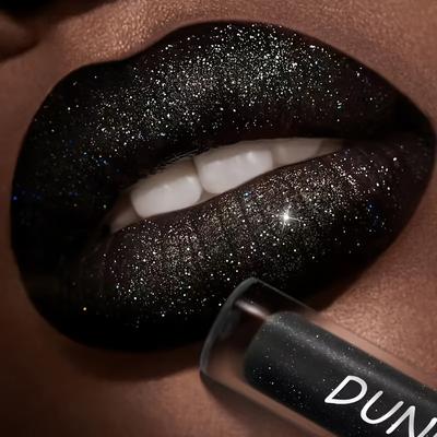 Lucidalabbra glitterato, colore a lunga tenuta, smalto per labbra luminoso e scintillante per Halloween, trucco per feste sul palco, rossetto altamente pigmentato, lucidalabbra gotico, idea regalo