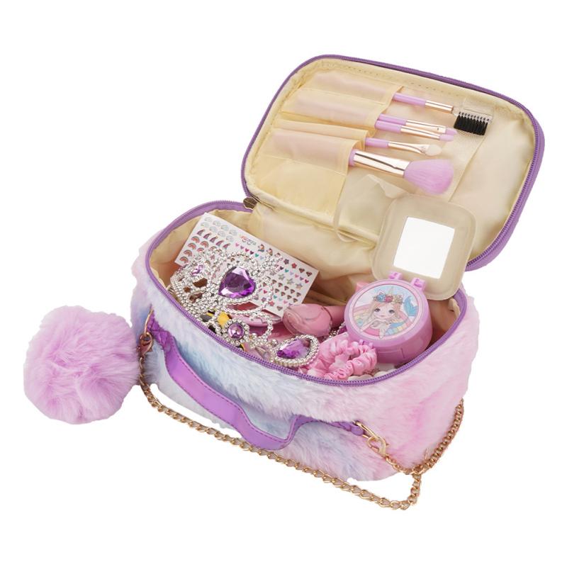 22 pezzi set di trucco per bambini cosmetici lavabili principessa corona collana anello orecchini trucco giocattoli per