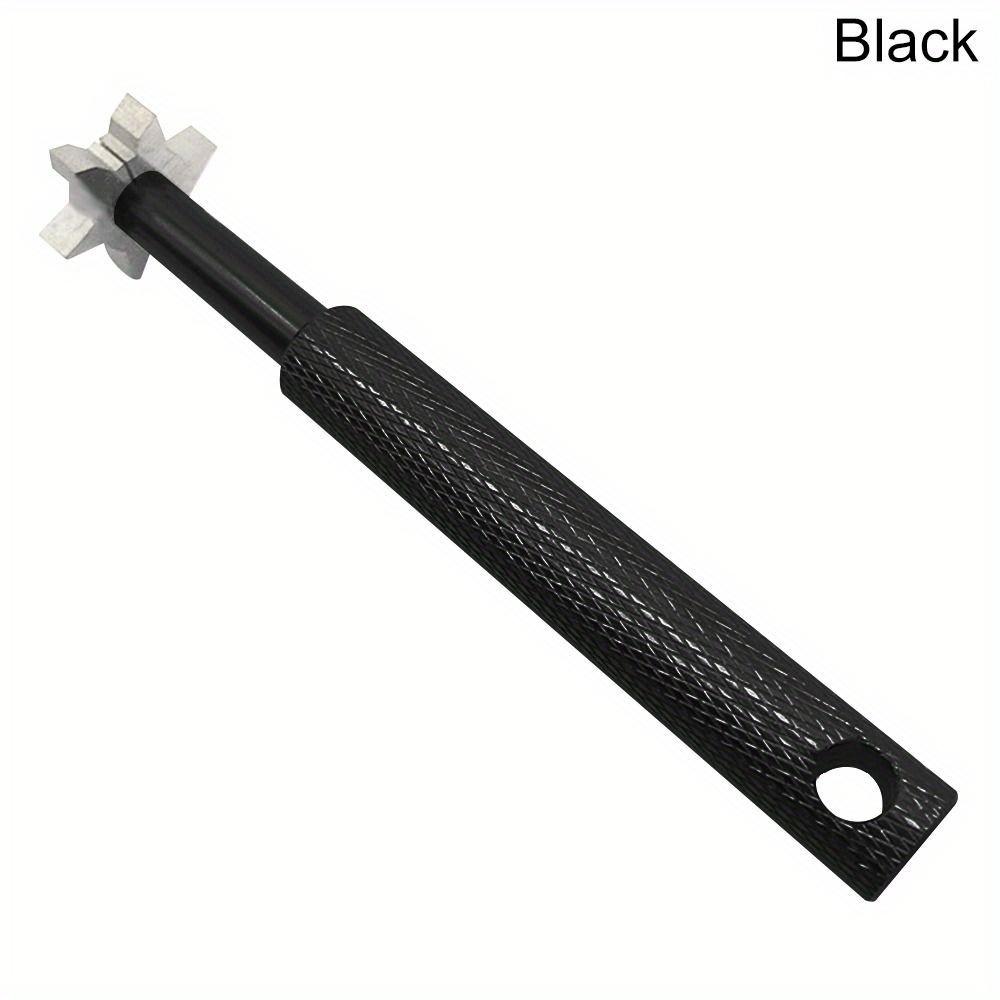 

1 шт. 6 лезвий Iron Wedge Face Golf Irons и точилка Wedge Face Groove, очиститель, выдвижная катушка, нож для чистки гольфа для VU Square чёрный