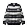 Unisex Oversized Knit Sweater Streetwear Casual Pullover Students Loose Fit Striped