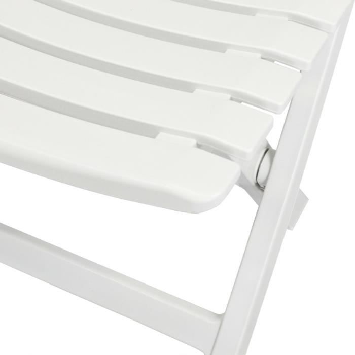 VidaXL Ensemble de bistro pliable 3 pcs Plastique Blanc