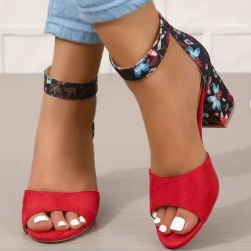 Fashion Women Shoes Thick High Heels Sandals Vintage Fashionable Open Toed Fish Mouth Sandals Broadband Women'S Sandals Summer 2024