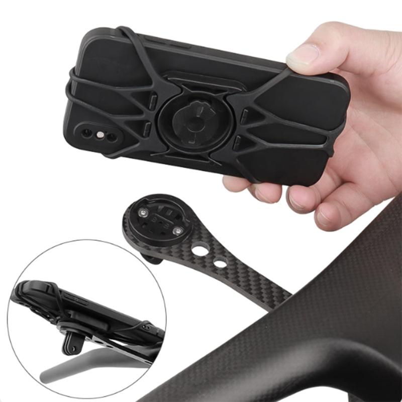 Supporto per Computer Fibra di Carbonio Manubrio da Ciclismo Supporto Esteso Porta Computer per Biciclette Accessori per Ciclismo Resistente