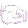 Vidaxl Children's Sofa, Light Grey, Soft Plush