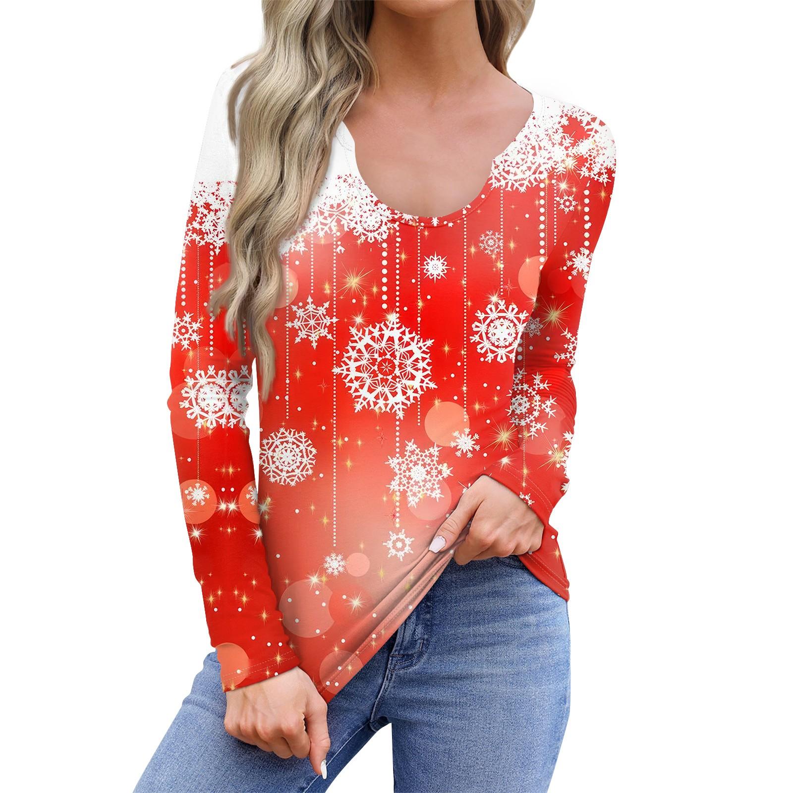 

Женская повседневная модная удобная рубашка с длинным рукавом и U-образным вырезом, повседневная свободная футболка, топы S