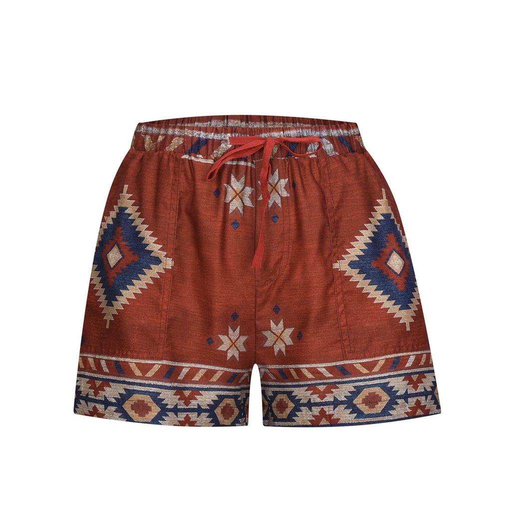 Felpa da donna Western a vita alta larga stampata casual