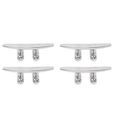 Lot de 4 taquets d'arrimage pour bateau, 4 pouces, en acier inoxydable 316 poli, corde de pont pour hors-bord et yacht