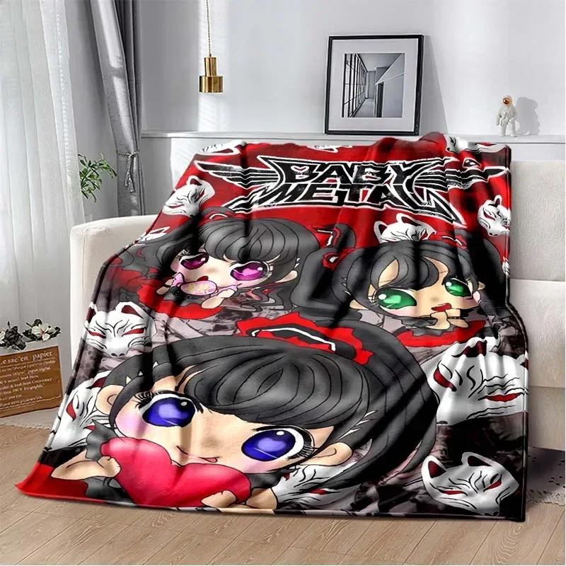 3D Babymetal Combination Printed Blanket,Fashion Soft Cozy Living room Bedroom Sofa Bed Travel Blanket Child Birthday Gift