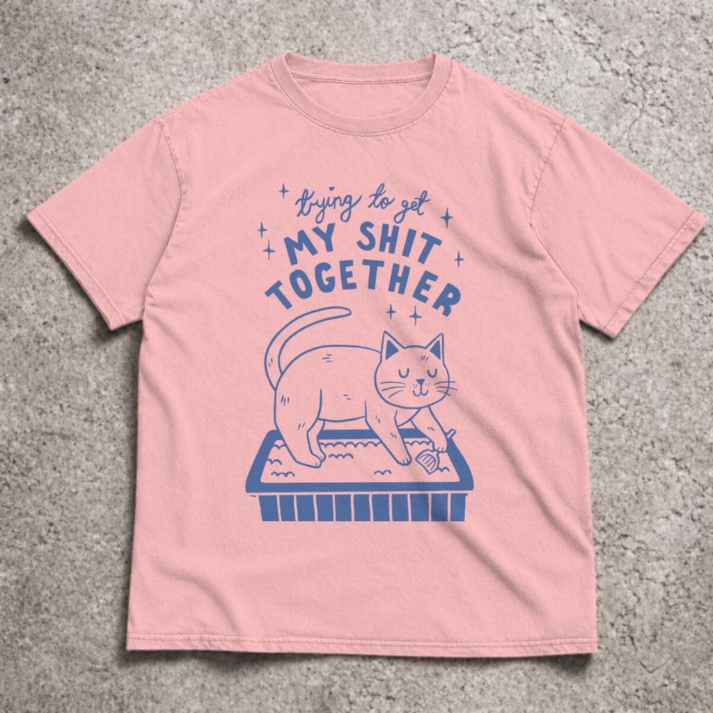 Cleaning Lover Gift Short Sleeve Tshirt Funny Cat Meme Crew Neck Unisex Unisex Clothes Funny Housework Cat Graphic Tee Tshirt