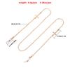European and American Jewelry, Symmetrical Metal Cross Glasses Chain Female, Simple Temperament Multi-purpose Mask Non-slip Lanyard