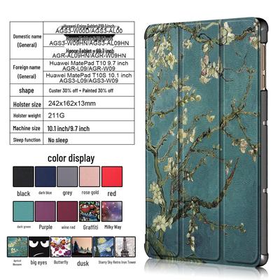 Tri-fold Anti-Drop Leather Case for Huawei MatePad T10s/Honor Tablet 6 (10.1")