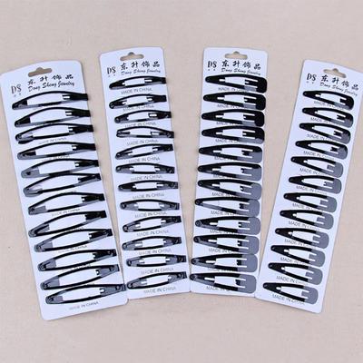 BB Clip Hairpin Bride Black Barrette Solid Hair Clip Women Simple 12PC/Pack Alloy Hairpins  Unique