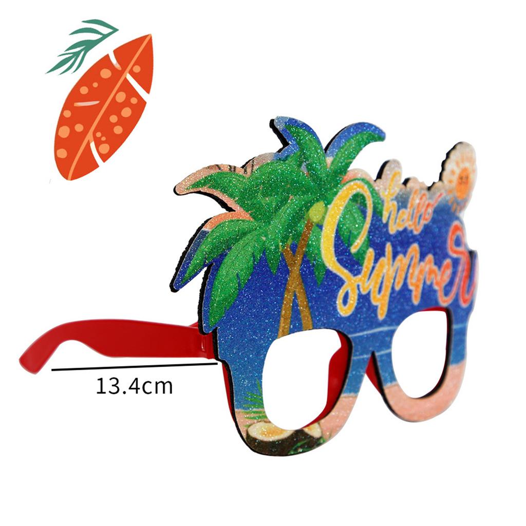 Luaus Party Glasses Funny Hawaiians Glasses,Tropical Fancy Dress Props,Beach Theme Party Supply Decors for Adult Kids
