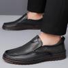 Men's Leather Shoes  Spring Soft Sole Non Slip Low Help Casual Shoes Sewing Lightweight Comfortable Outdoor Flats