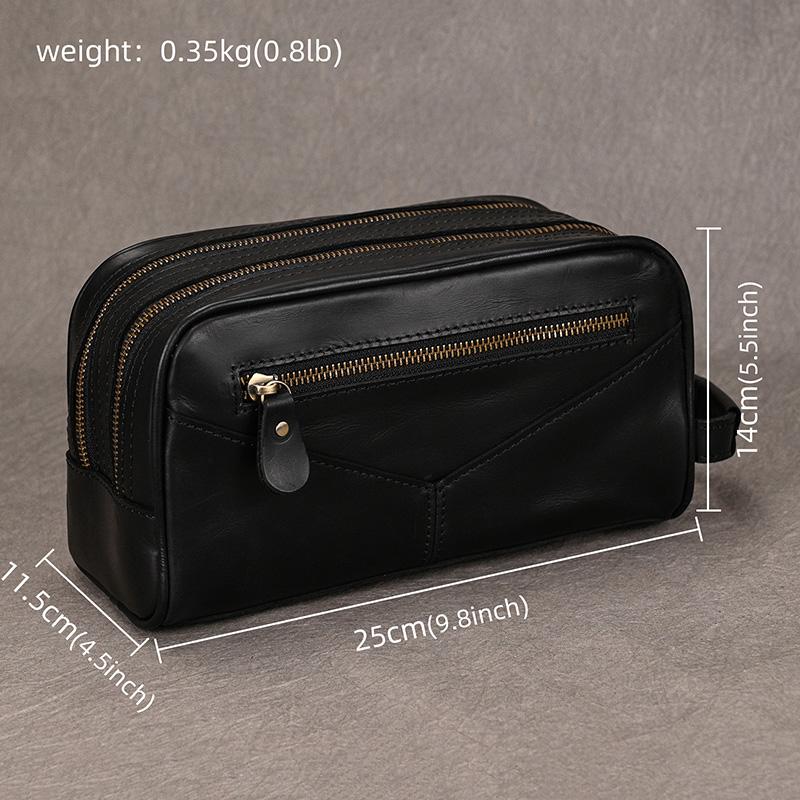 New Designer Men's Stroage Bag For Travel Wash Bags Clutch Bags Men Women Make Up Bags Genuine Leahter Durable Clutches Large