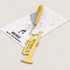 1pc Creative Musical Instrument Bookmark Piano, Guitar, Organ, Harp, Violin, Trumpet Metal Bookmarks with Beautiful Tassels