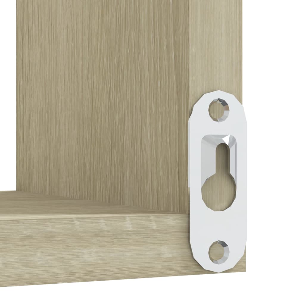 Wall Mounted Corner Shelf In Sonoma Oak 40 X 40 X 50 Cm Engineered Wood
