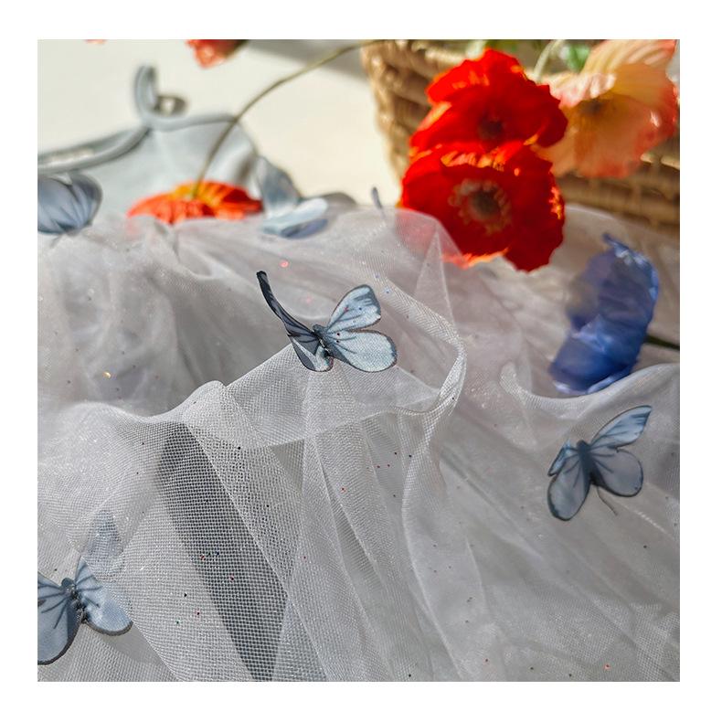 3D Butterfly Mesh Sling Dress - Sweet Princess Tutu for Girls