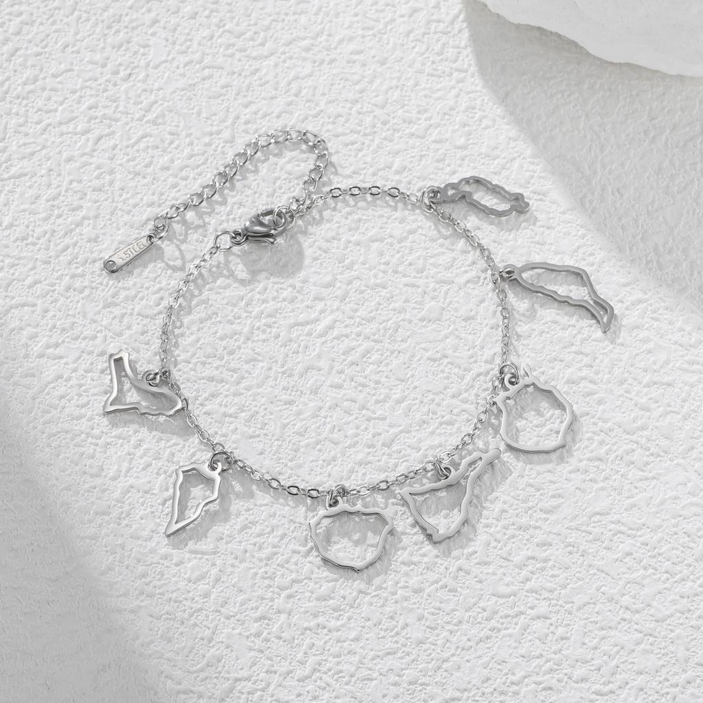 Stainless Steel Canary Islands Bracelet La Palma Ei Hierro La Gomera Tenerife Gran Canaria Fuerteventura Lanzarote Bracelet