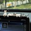 Cute Car Center Console Decoration Ornaments Kitten Action Figure Auto Dashboard Rearview Mirror Edge Decoration Car Accessories