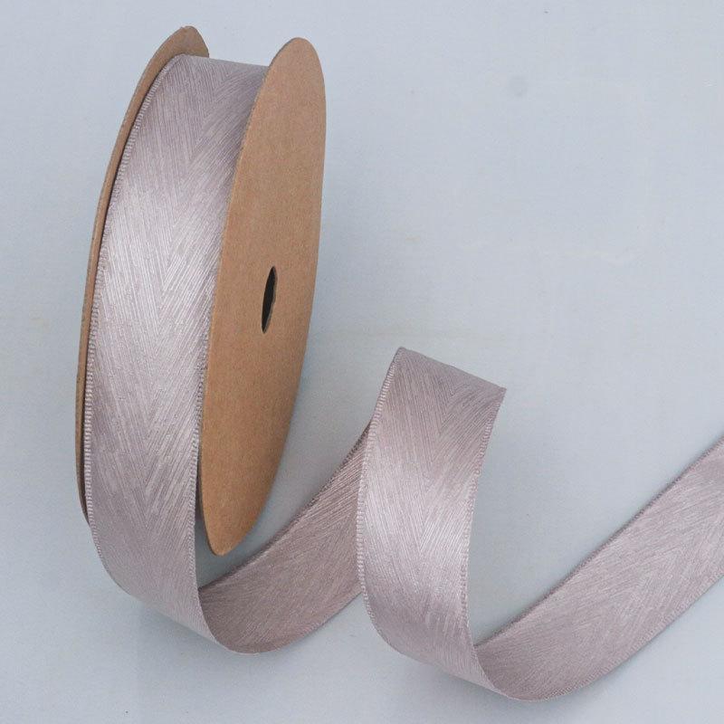 Decorative Romantic and Cozy Solid Color Matte Herringbone Twill Patterned Ribbon Handmade Diy Bow Tie Hair Collar Hat Gift Box Decorative Ribbon