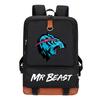 Mr. Beast Oxford Cloth Backpack Computer Bag Junior High School Students Personality Large Capacity Schoolbag