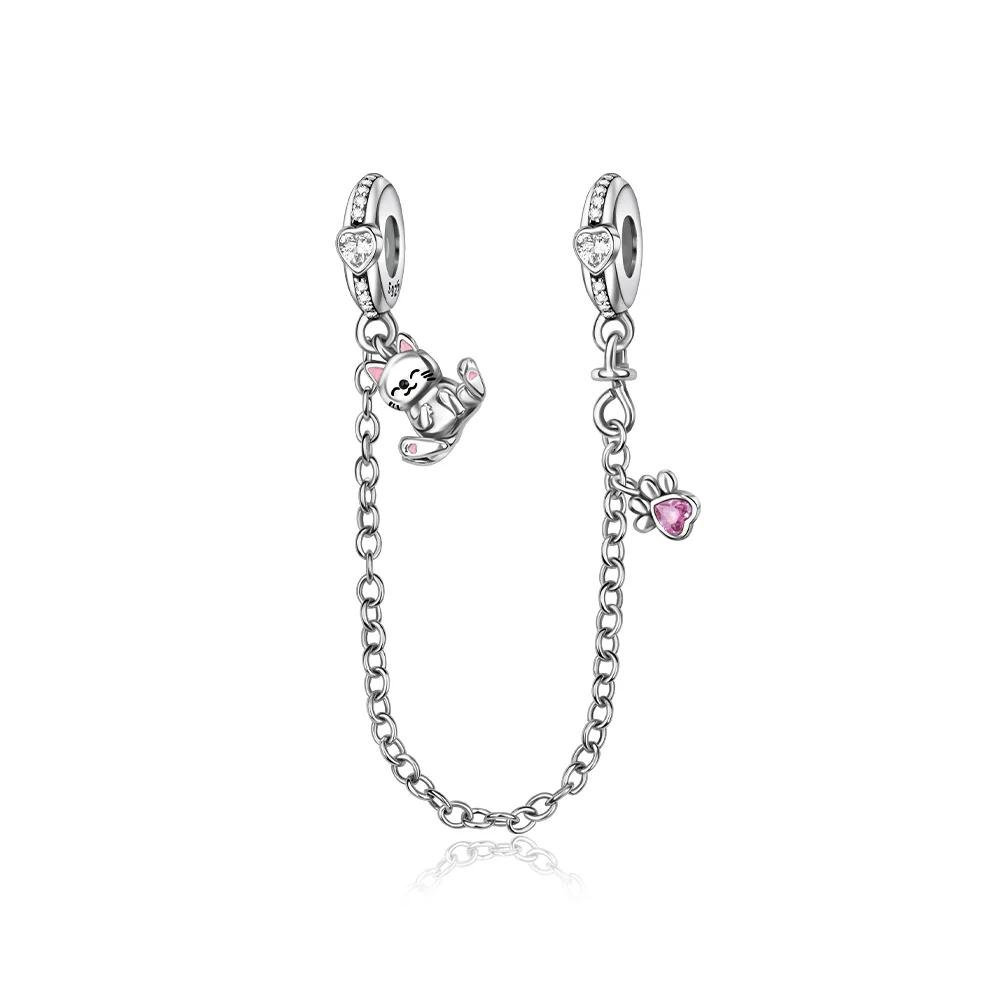 New Copper Pink Family Charm Rabbit Butterfly Heart Earring Bead Pendant Fit Original Bracelet Necklace Diy Jewelry