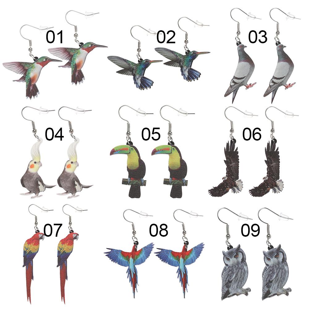 Fashion Acrylic Parrot Animal Jewelry Eardrop Bird Earrings Earbob
