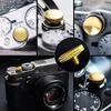 Brass Shutter Release Concave Rubber Ring Shutter Button for Fujifilm/Leica/Nikon/Sony DSLR Camera