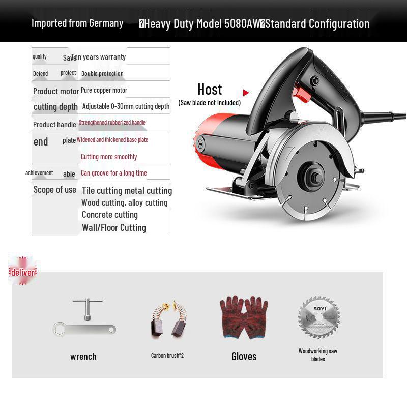 Multi-functional Electric Saw: Universal Tile Cutter & Woodworking Tool 