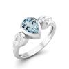 Pear shape  Blue topaz Gemstone 925 Sterling Silver Ring