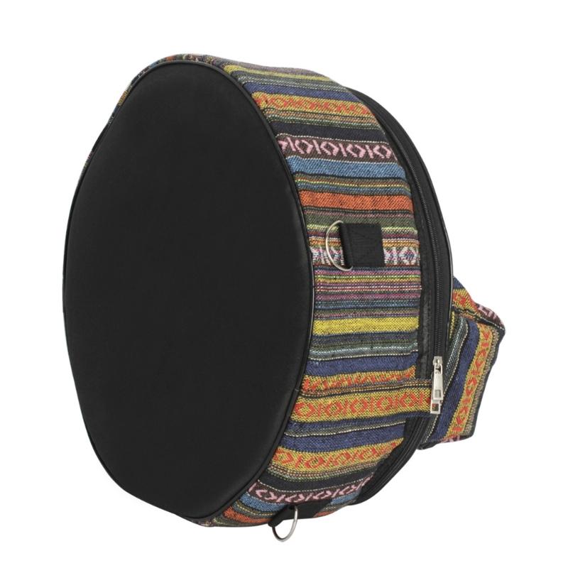 Ethnic Style Snare Drum Bag with Outside Pockets Portable Drum Case Storage Pouch Oxford Cloth Drum Backpack Durable