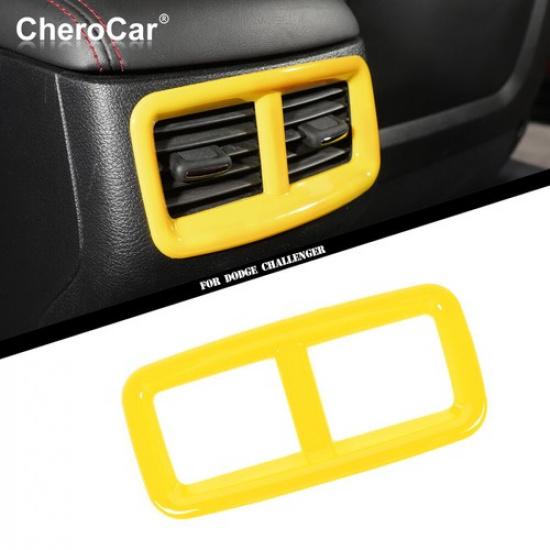 Rear Air Conditioner Vent Outlet Trim Cover for Dodge Challenger 2015-19 Yellow