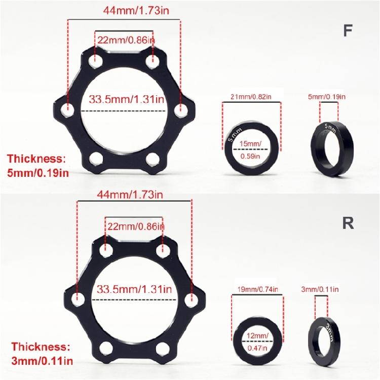 Aluminum Alloys Bike Hub Conversion Adapter Kits Front Rear Bicycles Boosts Hub Conversion Adapter Refit Gaskets Enduring