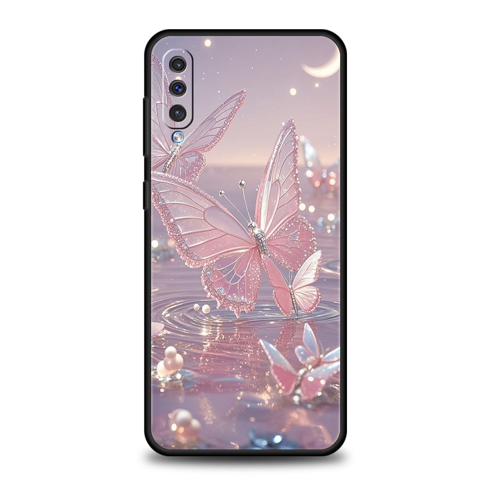 Phone Case for Samsung Galaxy A12/A14/A16/A24/A34/A54/A02/A03/A04/A06/A70/A50/A10/A20/5G Soft TPU Shell Beautiful Butterfly Art