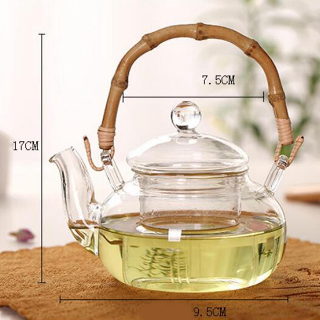 Glass Teapot with Infuser, Tea Kettle, Loose Pot