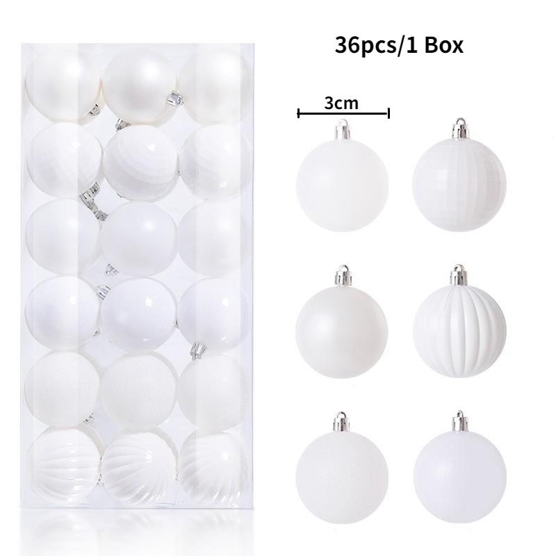 24/36pcs Christmas Ball Christmas Tree Decoration Ornaments for Home Decor Halloween New Year Navidad Pendant Ball Accessories