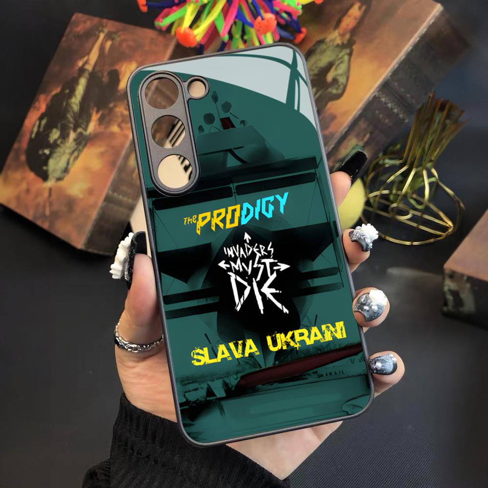 The Prodigy Artist Logo Phone Case For Samsung Galaxy S25 S24 S23 S22 S20 S21 Note20 Ultra Plus Fe Colored Silver Cover
